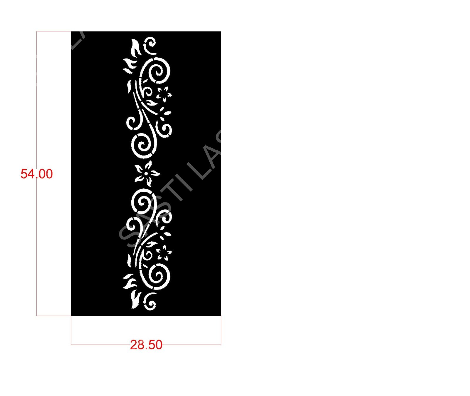 Floral CNC Laser Cutting Design - F-001.jpeg - Sasti Laser Namakkal