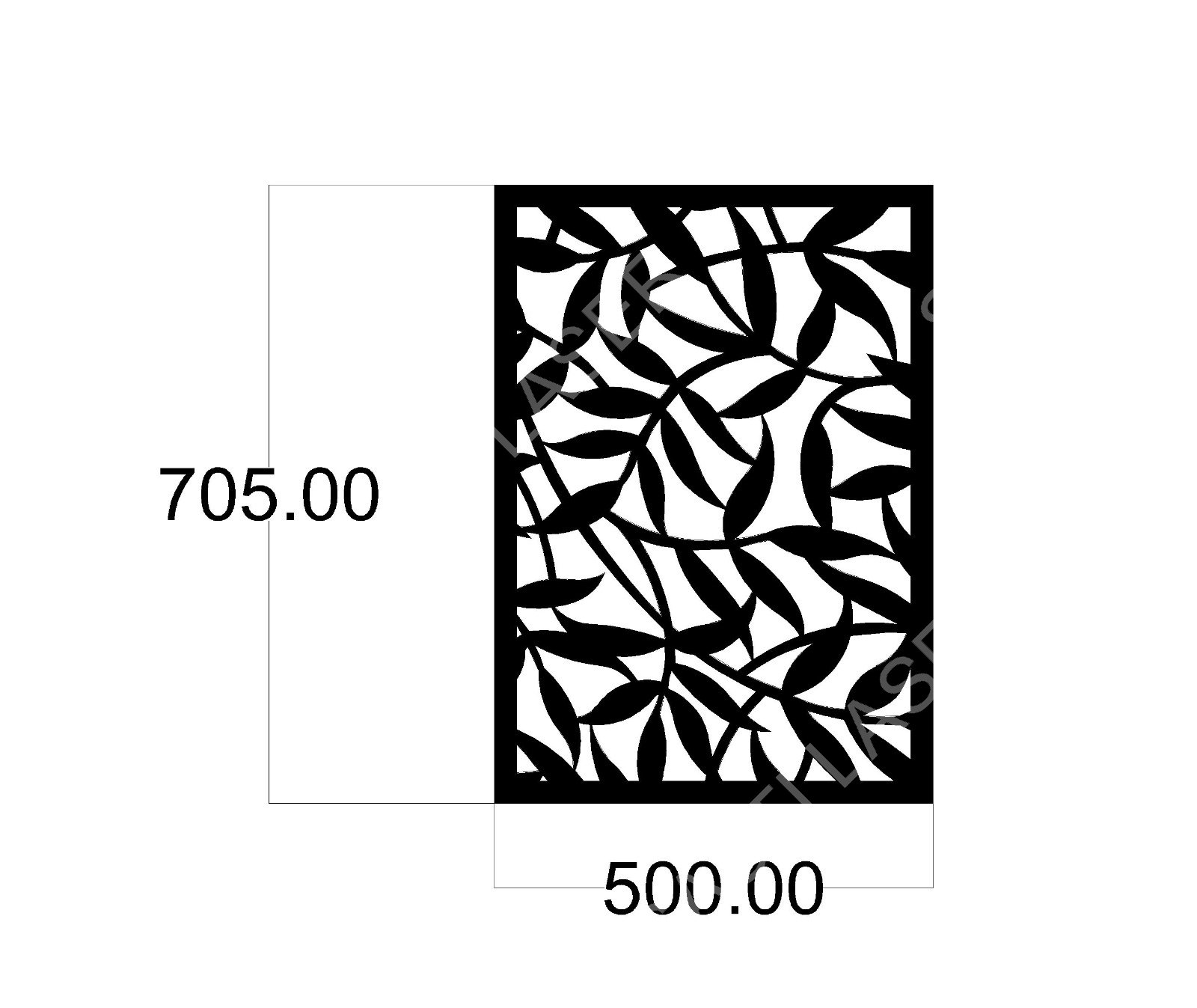 Floral CNC Laser Cutting Design - F-009.jpeg - Sasti Laser Namakkal
