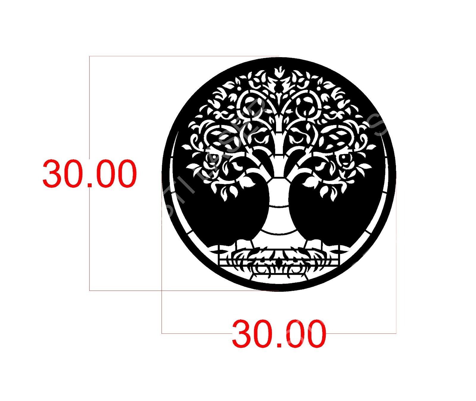 Floral CNC Laser Cutting Design - F-014.jpeg - Sasti Laser Namakkal