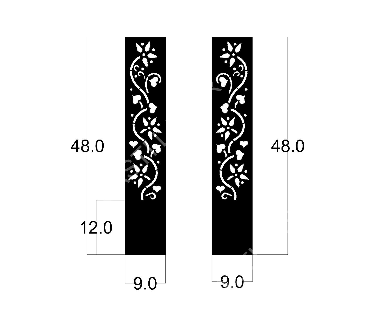 Floral CNC Laser Cutting Design - F-016.jpeg - Sasti Laser Namakkal
