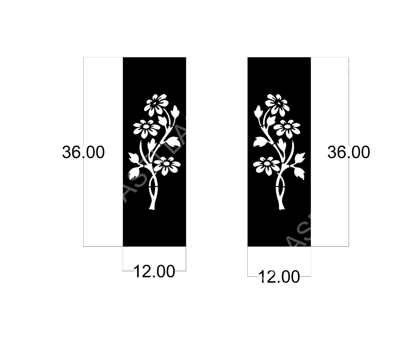 Floral CNC Laser Cutting Design - F-018.jpeg - Sasti Laser Namakkal