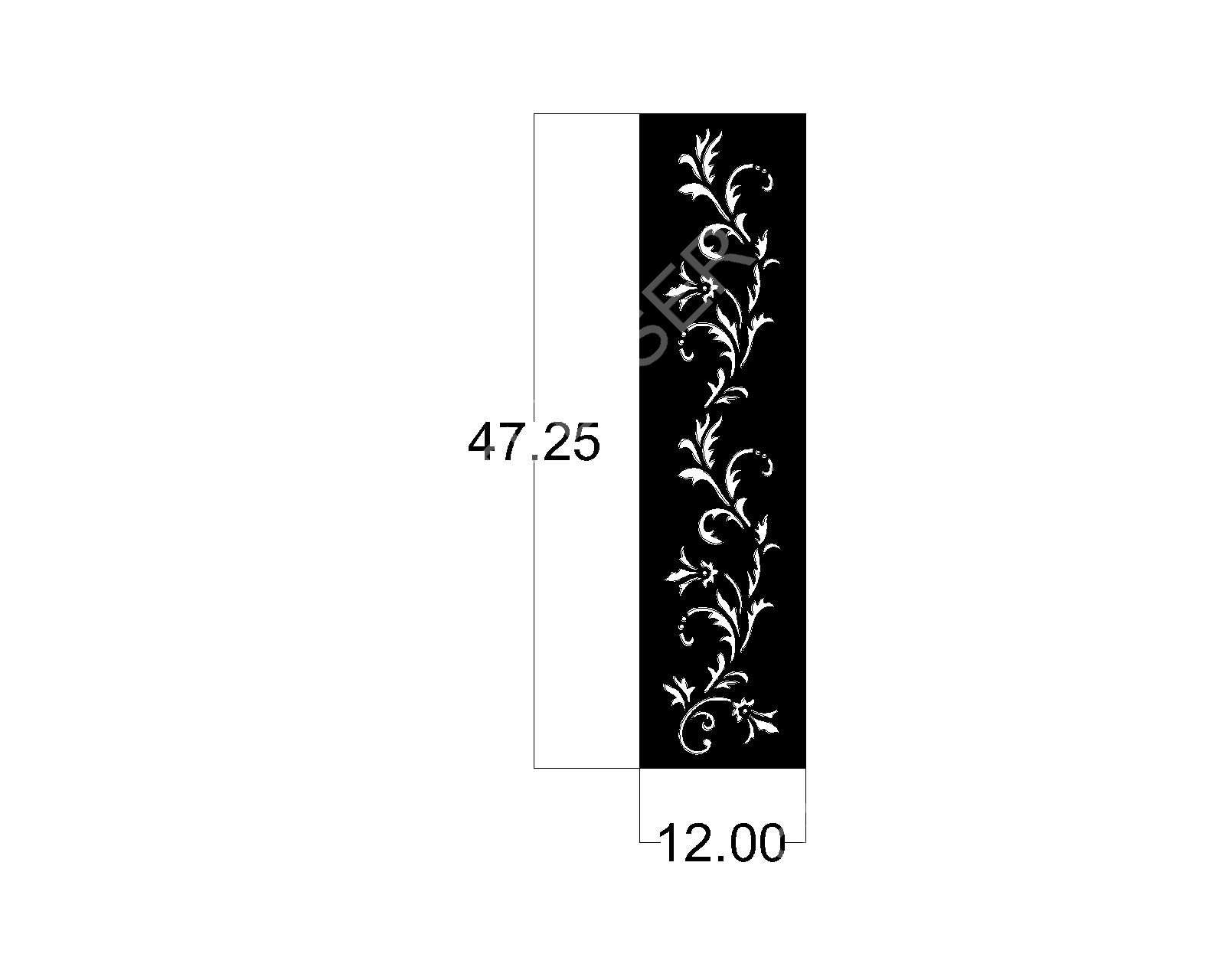Floral CNC Laser Cutting Design - F-019.jpeg - Sasti Laser Namakkal