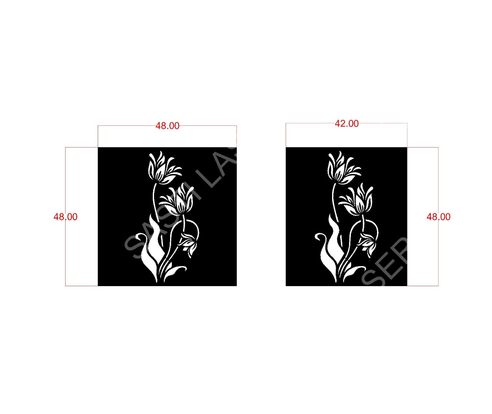 Floral CNC Laser Cutting Design - F-024.jpeg - Sasti Laser Namakkal