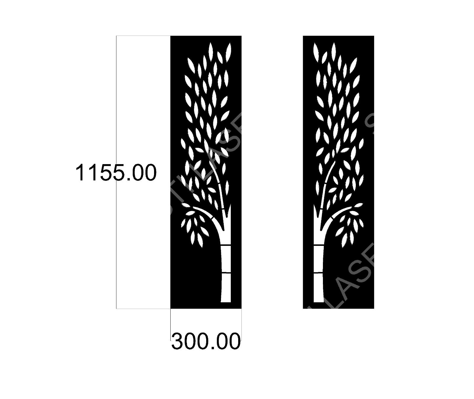 Floral CNC Laser Cutting Design - F-027.jpeg - Sasti Laser Namakkal