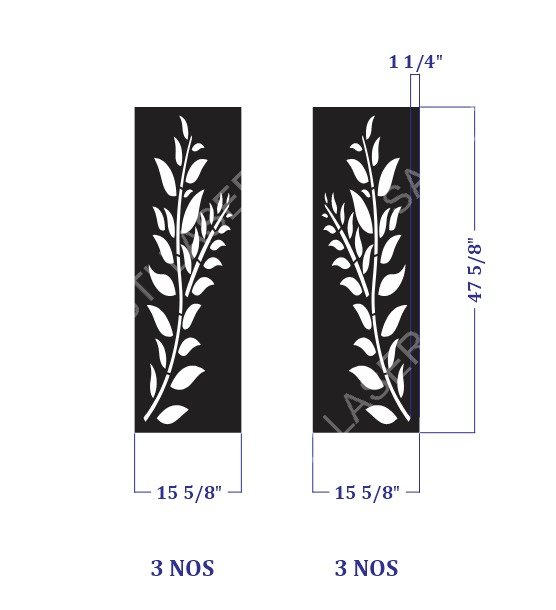 Floral CNC Laser Cutting Design - F-028.jpeg - Sasti Laser Namakkal