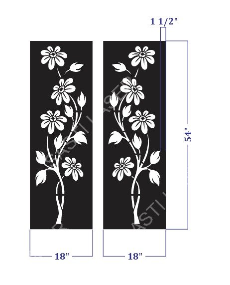 Floral CNC Laser Cutting Design - F-034.jpeg - Sasti Laser Namakkal