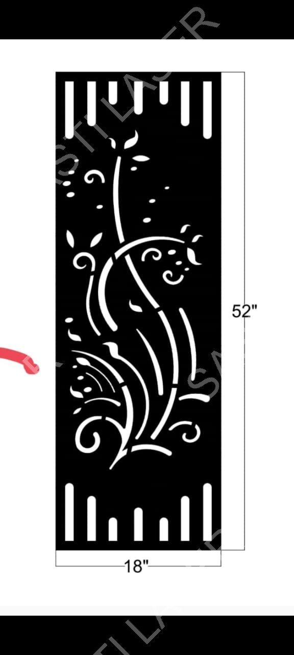 Floral CNC Laser Cutting Design - F-039.jpeg - Sasti Laser Namakkal